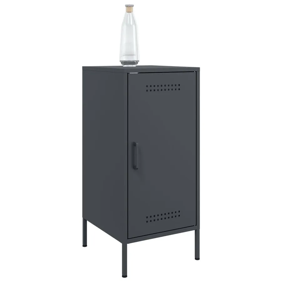 Buffets 2 pcs anthracite 36x39x79 cm acier - 4