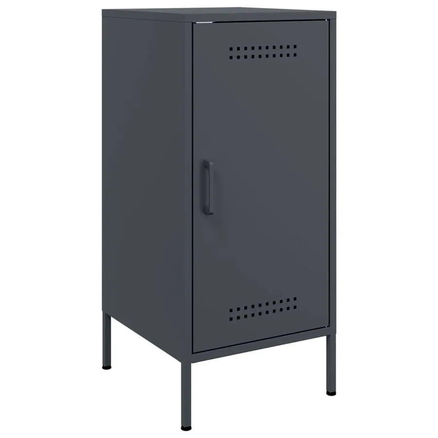 Buffets 2 pcs anthracite 36x39x79 cm acier - 6