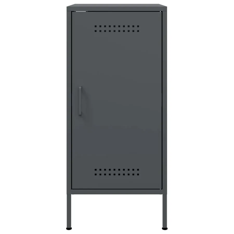 Buffets 2 pcs anthracite 36x39x79 cm acier - 7