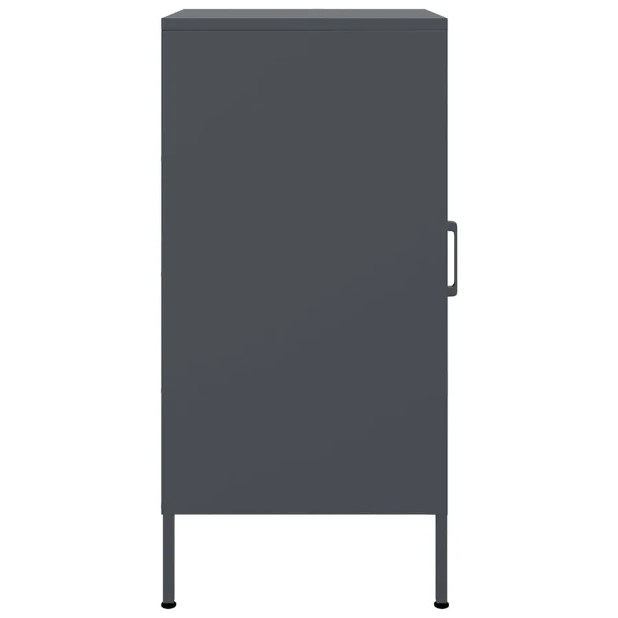 Buffets 2 pcs anthracite 36x39x79 cm acier - 8