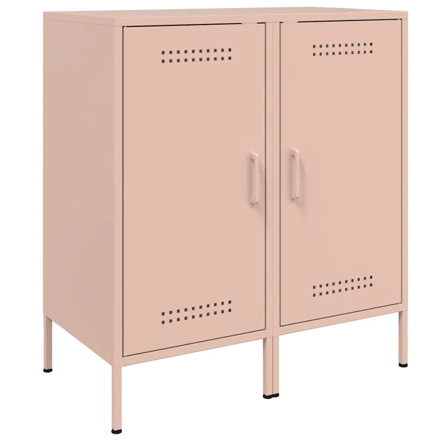 Buffets 2 pcs rose 36x39x79 cm acier - 2
