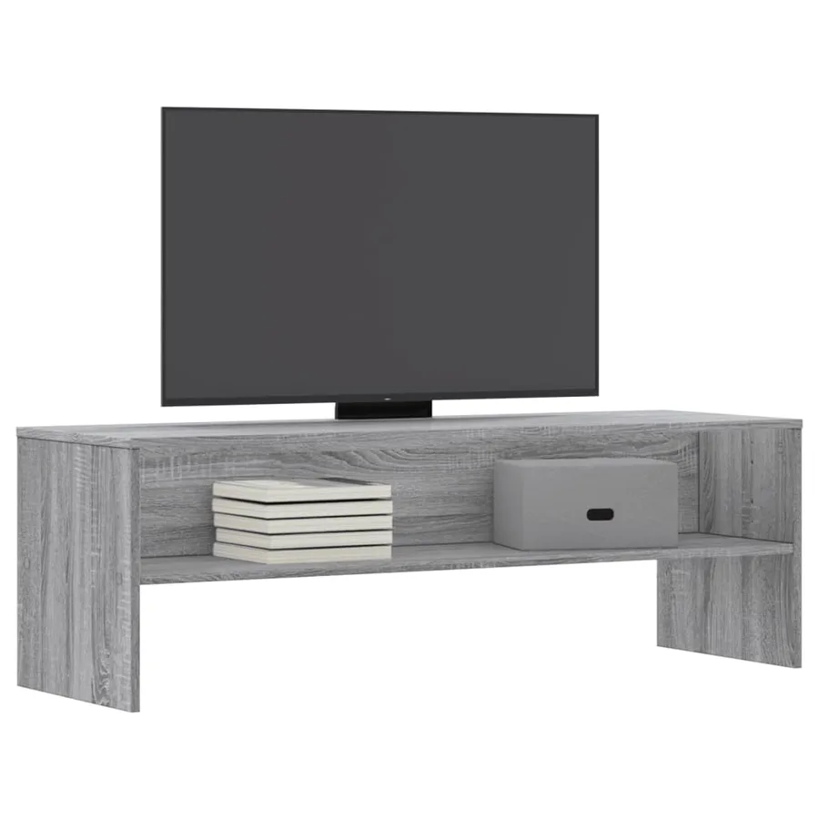 Meuble TV sonoma gris 120x40x40 cm bois d'ingénierie - 3