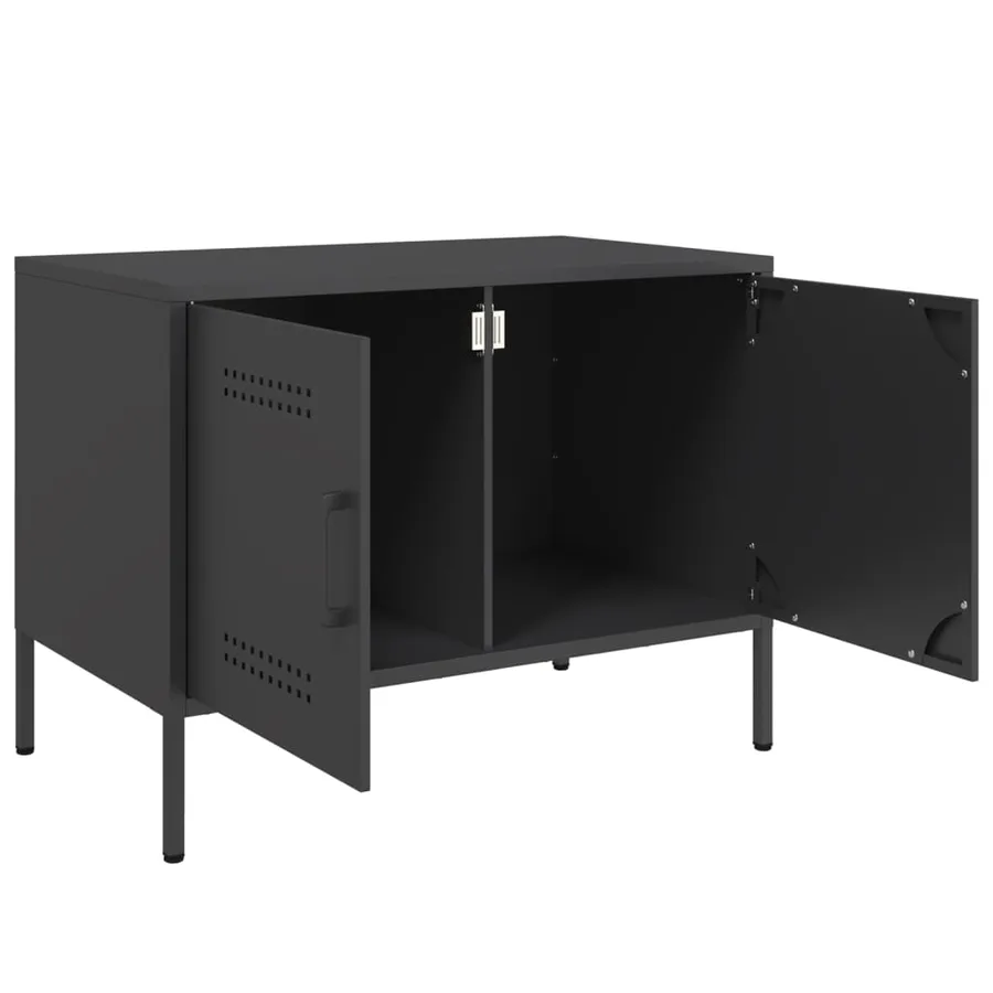 Meubles TV 2 pcs noir 68x39x50,5 cm acier - 10