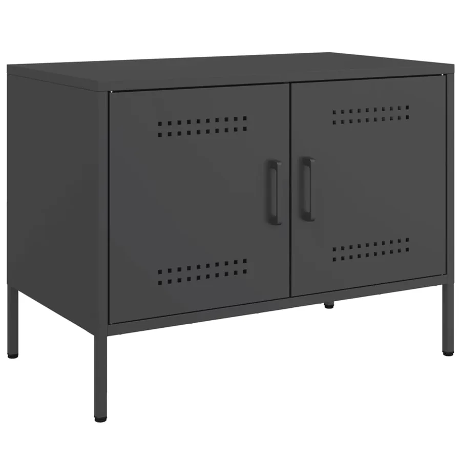 Meubles TV 2 pcs noir 68x39x50,5 cm acier - 6