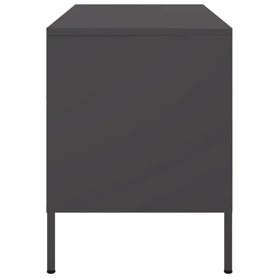 Meubles TV 2 pcs noir 68x39x50,5 cm acier - 8