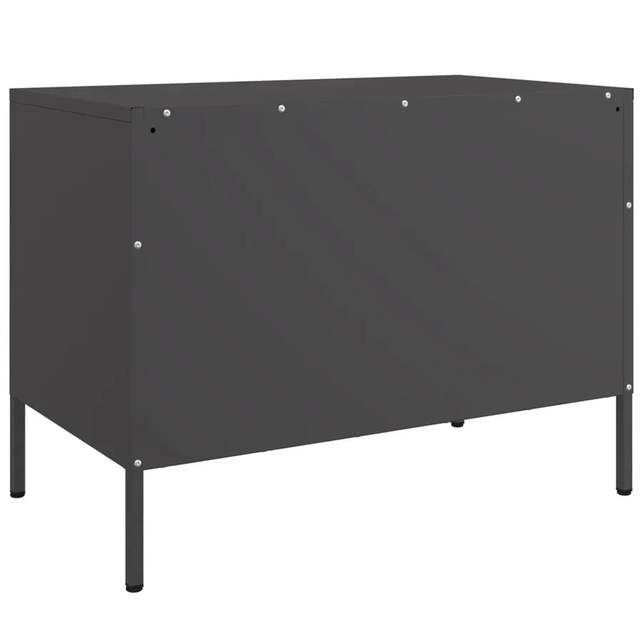 Meubles TV 2 pcs noir 68x39x50,5 cm acier - 9
