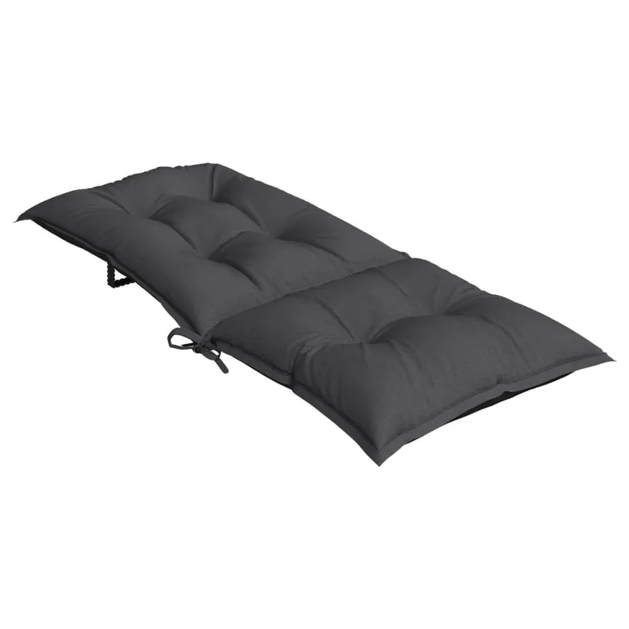 Coussins de chaise à dossier haut lot de 6 anthracite mélangé - 6
