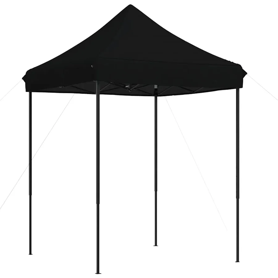 Tente de réception pliable escamotable noir 200x200x306 cm - 2