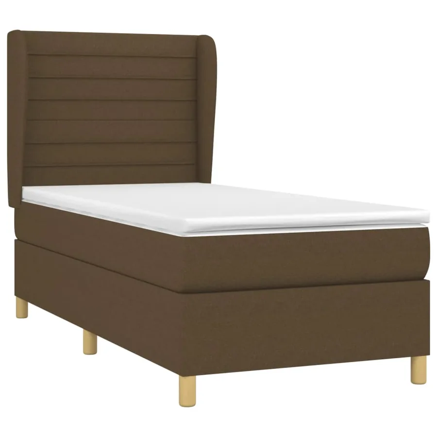 Sommier à lattes de lit avec matelas Marron foncé 90x190 cm - 3