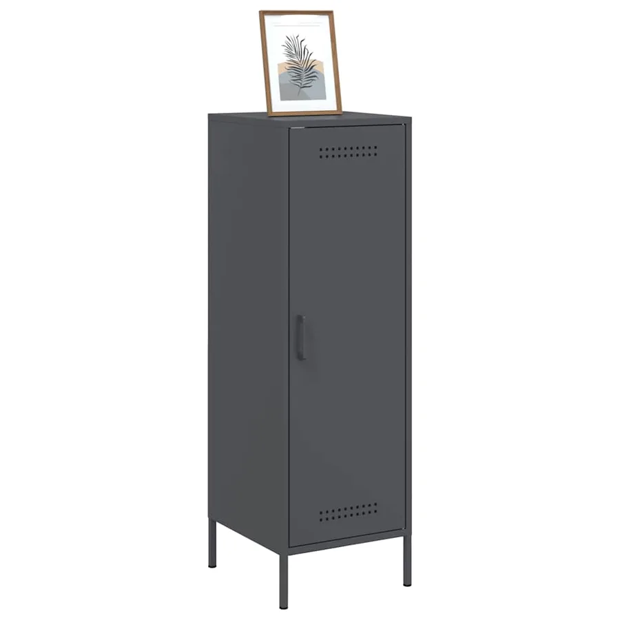 Buffet haut anthracite 36x39x113 cm acier - 4