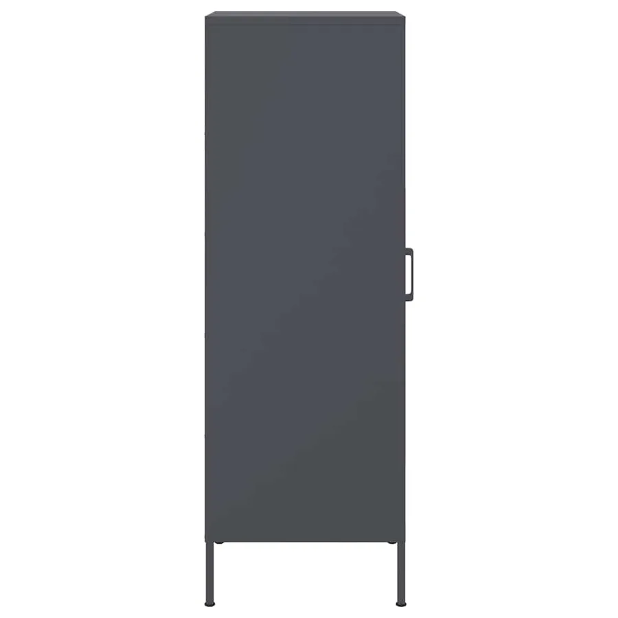 Buffet haut anthracite 36x39x113 cm acier - 7