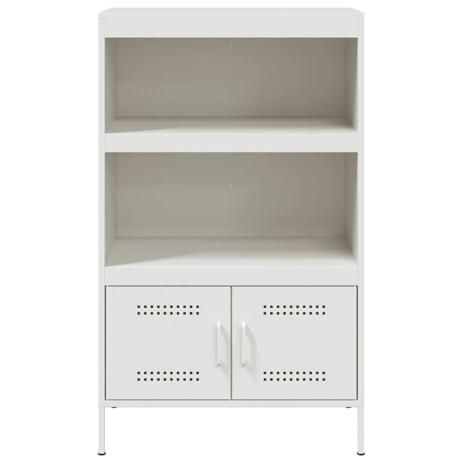 Buffet haut blanc 68x39x113 cm acier - 6