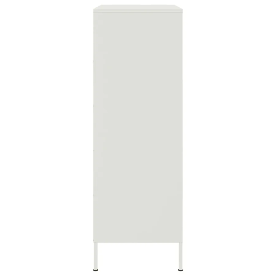 Buffet haut blanc 68x39x113 cm acier - 7