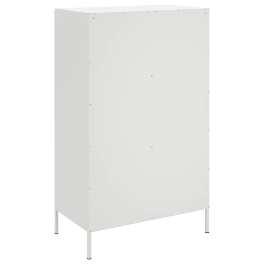 Buffet haut blanc 68x39x113 cm acier - 8