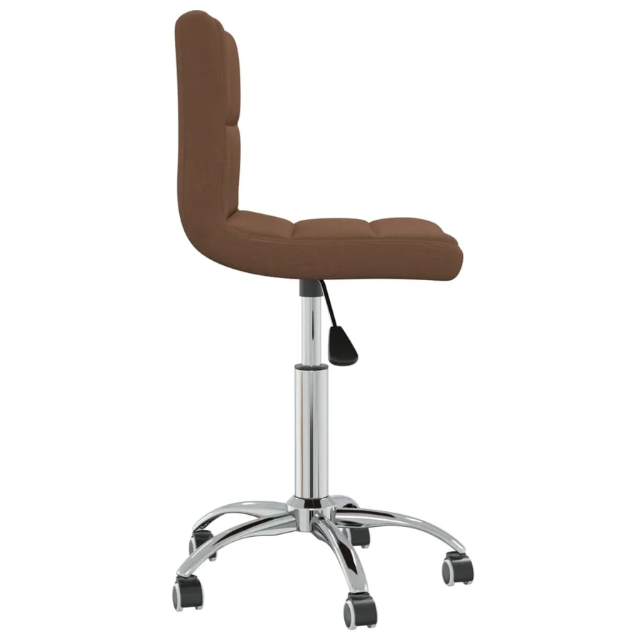 Chaise pivotante de salle à manger Marron Tissu - 2