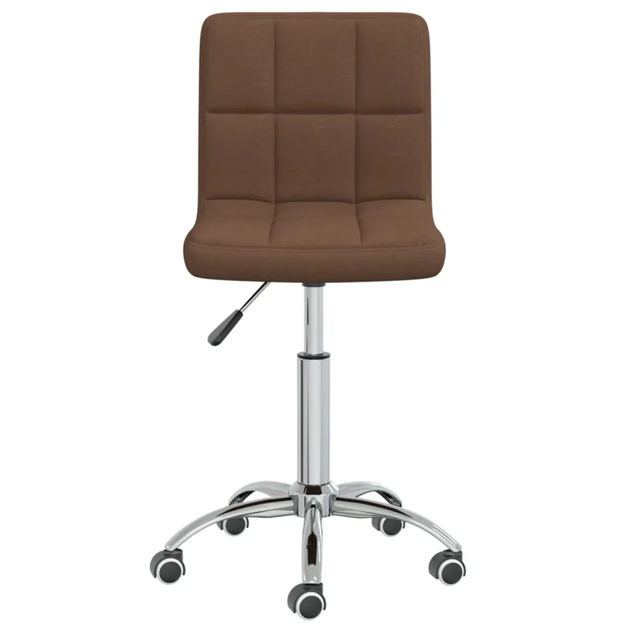 Chaise pivotante de salle à manger Marron Tissu - 4
