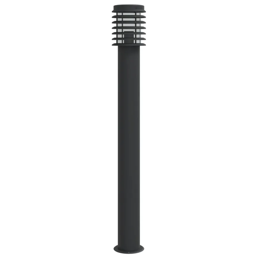 Lampadaire d'extérieur noir 110 cm acier inoxydable - 6