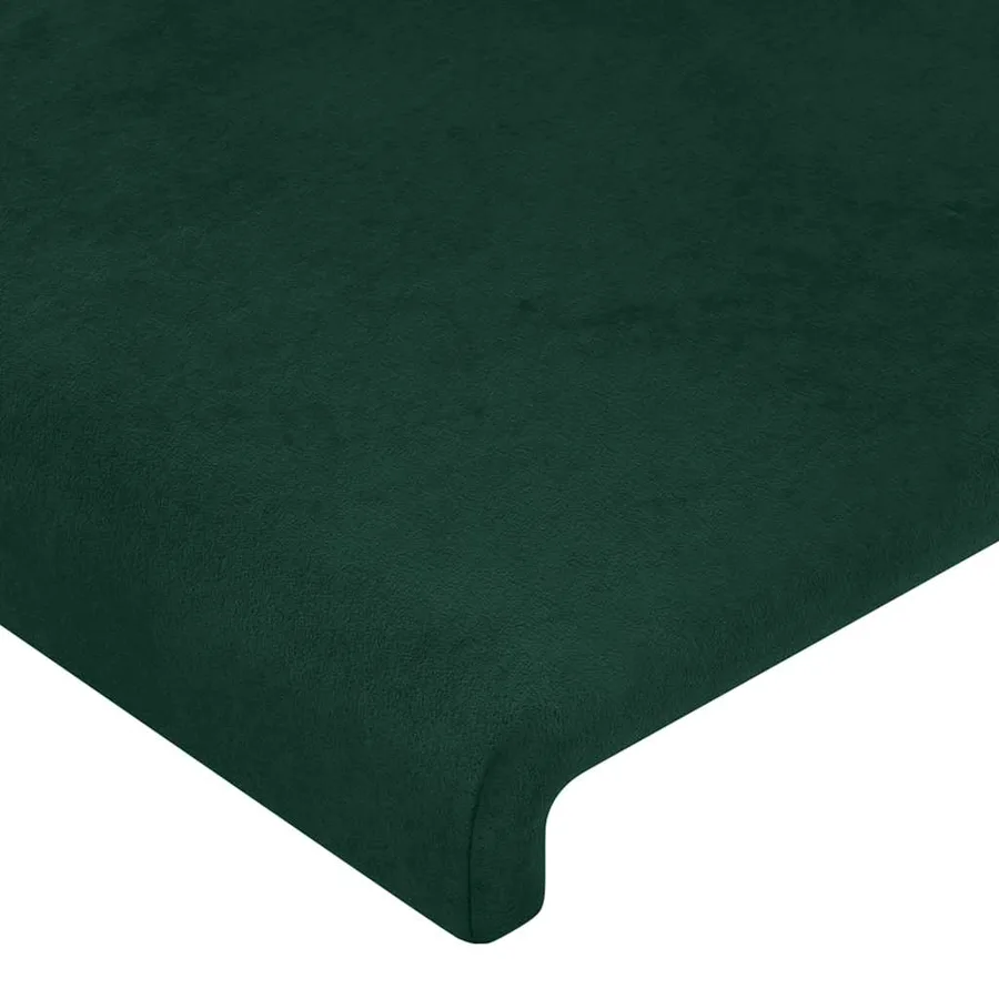 Cadre de lit sans matelas vert foncé 200x200 cm velours - 10