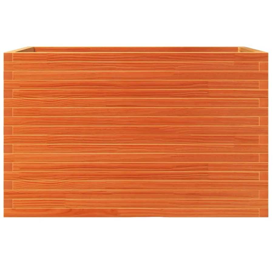 Jardinière cire marron 110x60x68,5 cm bois de pin massif - 5