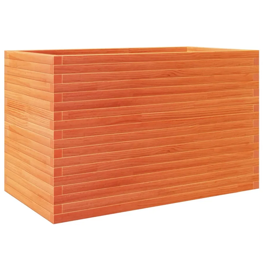 Jardinière cire marron 110x60x68,5 cm bois de pin massif - 7
