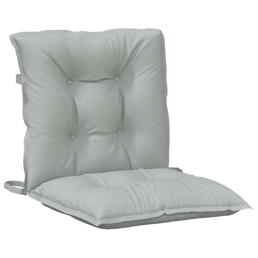 Coussins de chaise à dossier bas lot de 2 gris clair mélangé - 5