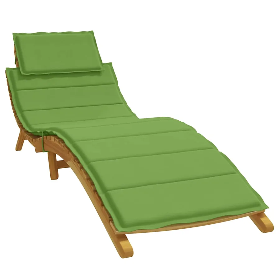 Coussin de chaise longue vert mélangé 186x58x4 cm tissu