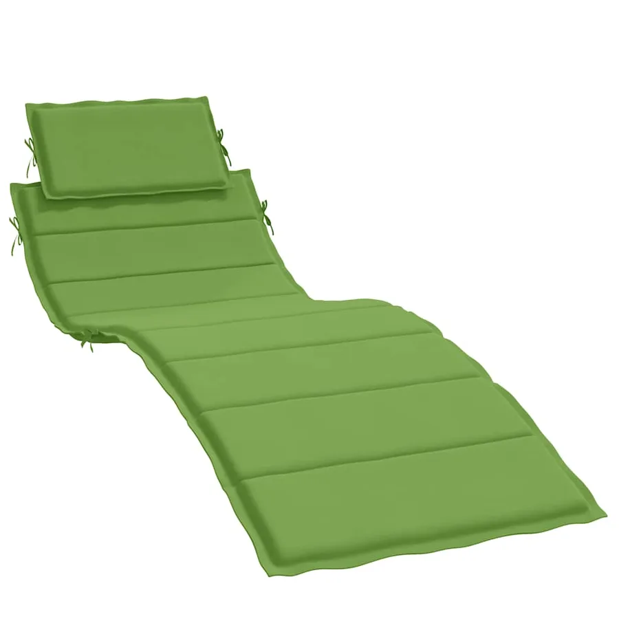 Coussin de chaise longue vert mélangé 186x58x4 cm tissu - 2