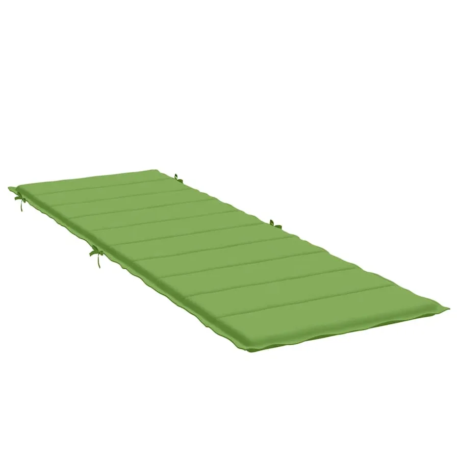 Coussin de chaise longue vert mélangé 186x58x4 cm tissu - 4