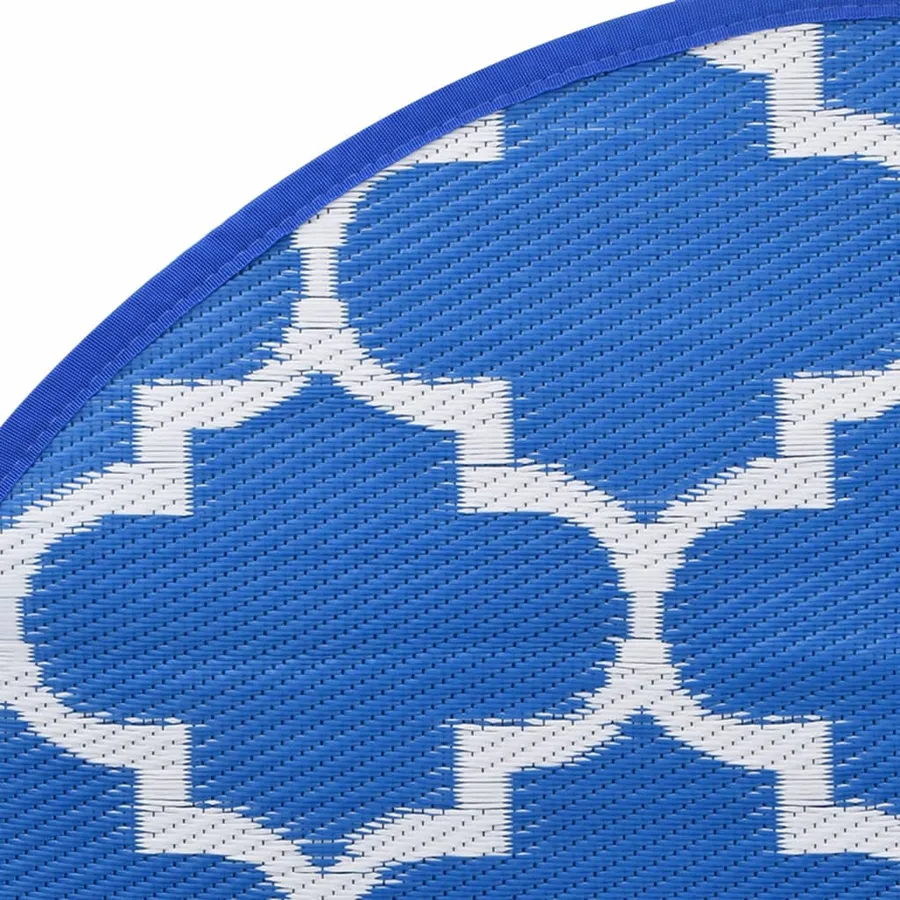 Tapis d'extérieur ARAKIL bleu Ø160 cm PP - 5