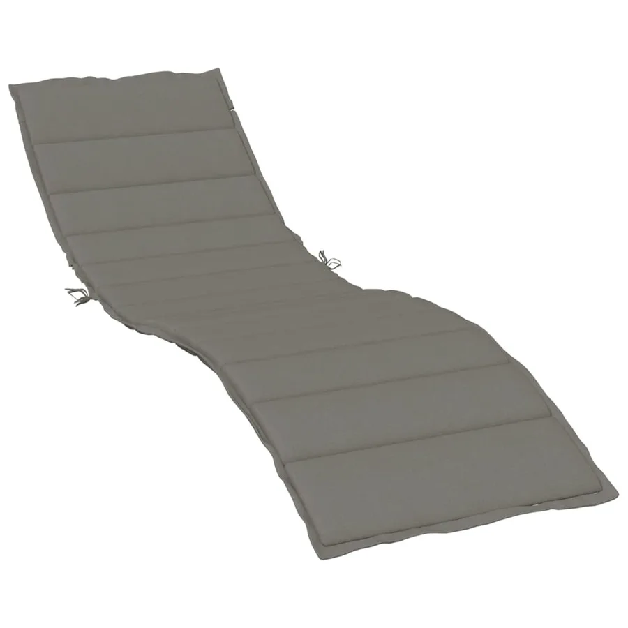 Coussin de chaise longue gris foncé mélangé 200x60x4 cm tissu - 2