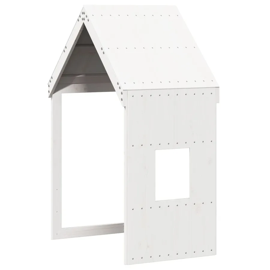Lit superposé sans matelas blanc 90x200 cm bois de pin massif - 6