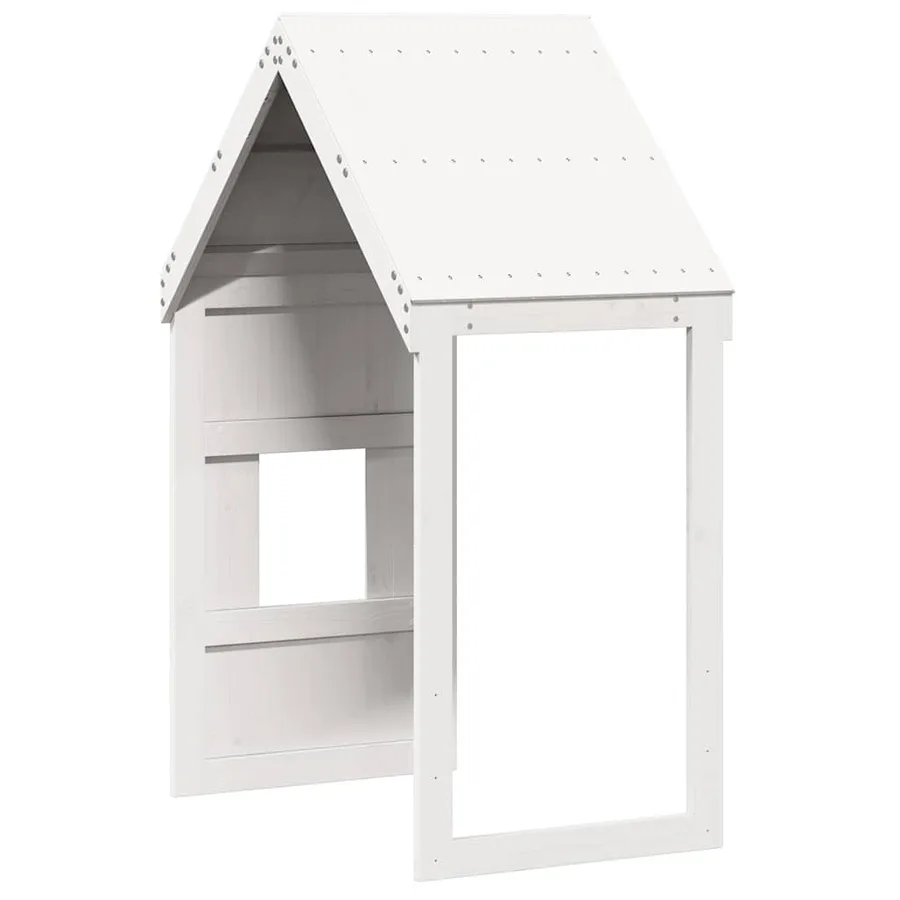 Toit de lit pour enfants blanc 60x99x139,5cm bois de pin massif - 6