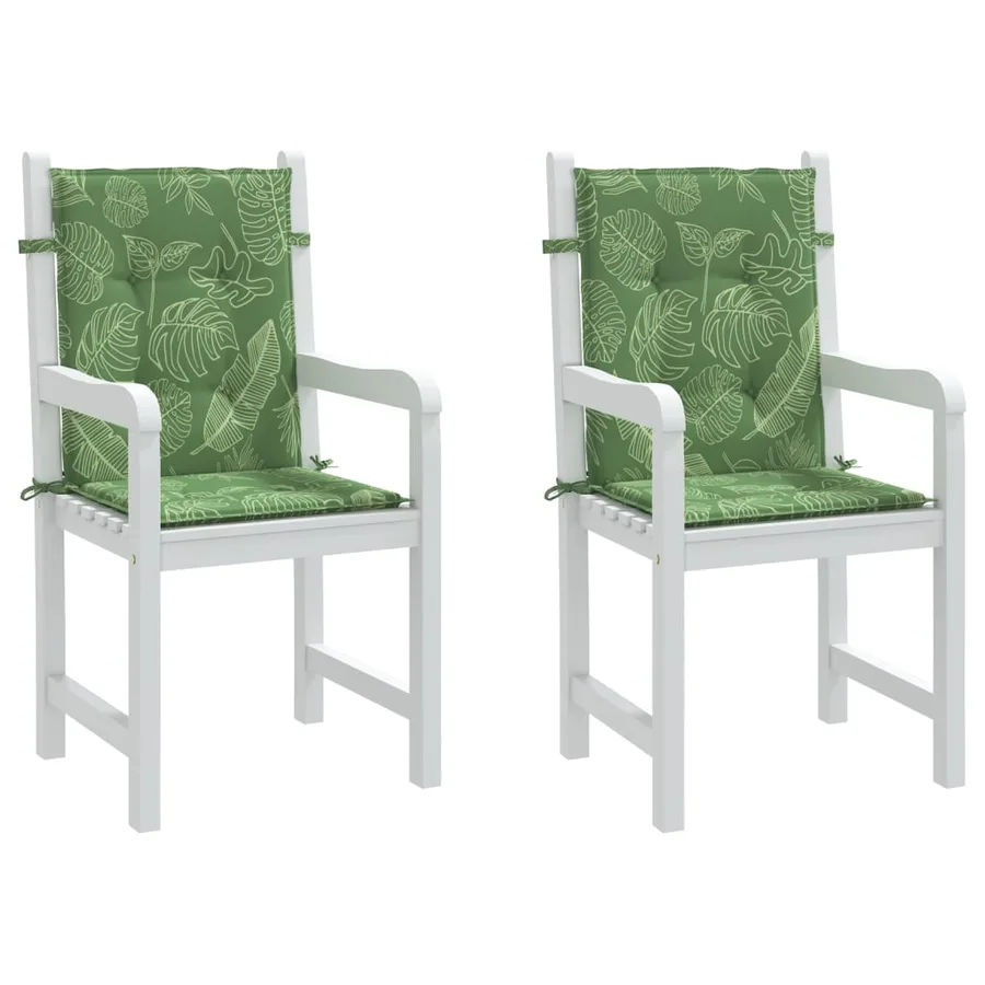 Coussins de chaise à dossier bas lot de 2 modèle de feuille - 4