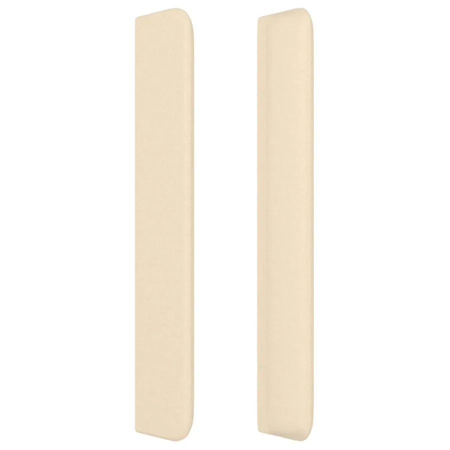 Tête de lit avec oreilles Crème 203x16x118/128 cm Tissu - 4