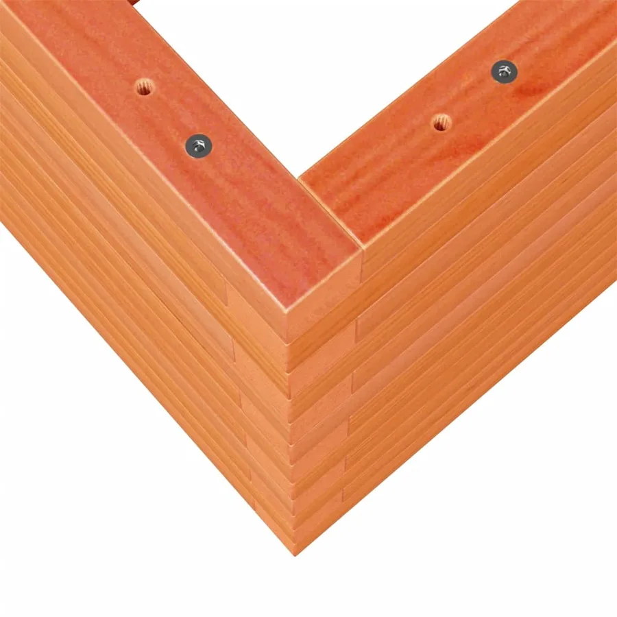 Jardinière cire marron 70x40x46 cm bois de pin massif - 8