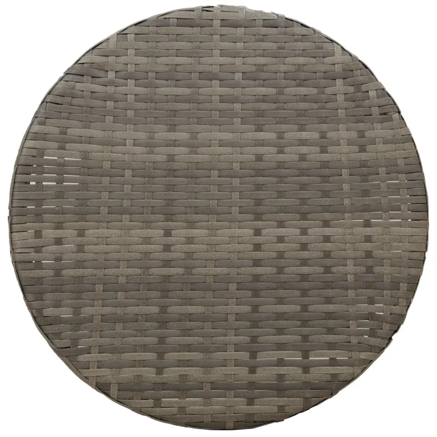 Ensemble de bistro 3 pcs avec coussins gris résine tressée - 9