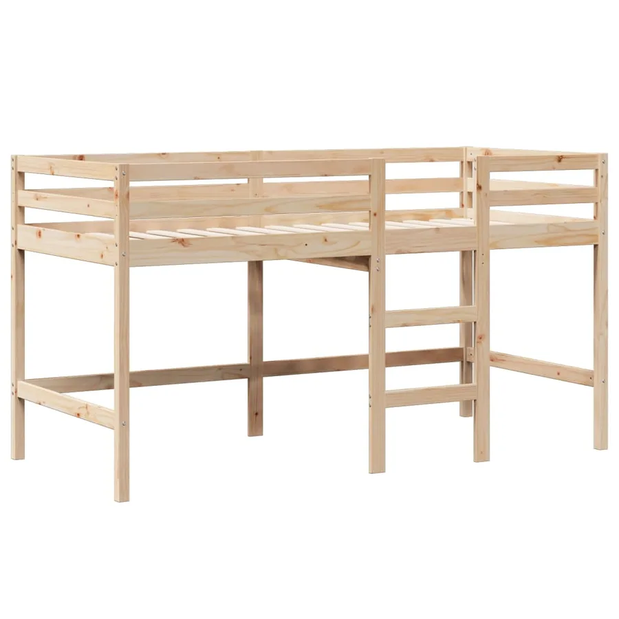 Lit haut sans matelas 80x200 cm bois de pin massif - 5