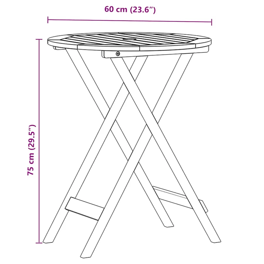 Ensemble de bistro 3 pcs gris polypropylène et bois massif - 13