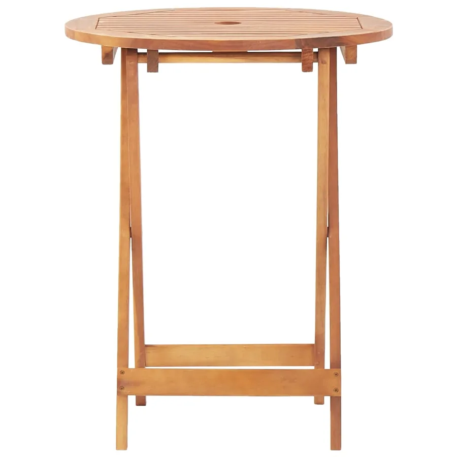 Ensemble de bistro 3 pcs gris polypropylène et bois massif - 6