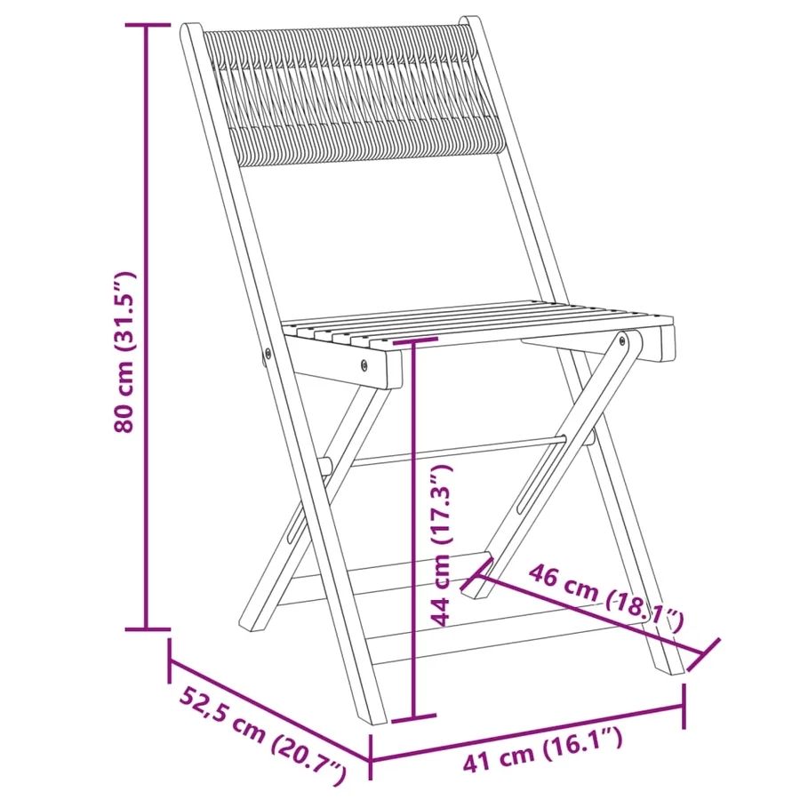 Ensemble de bistro 3 pcs gris polypropylène et bois massif - 12