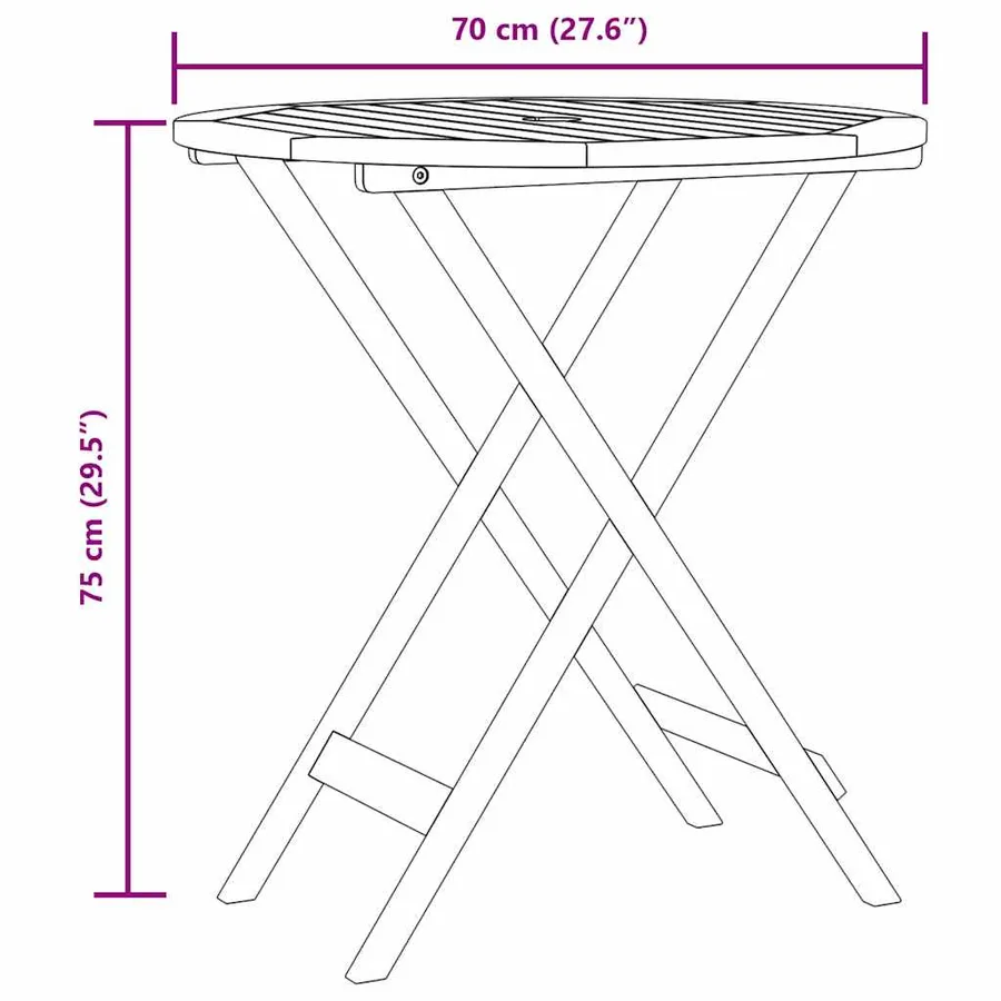 Ensemble de bistro 3 pcs gris polypropylène et bois massif - 13