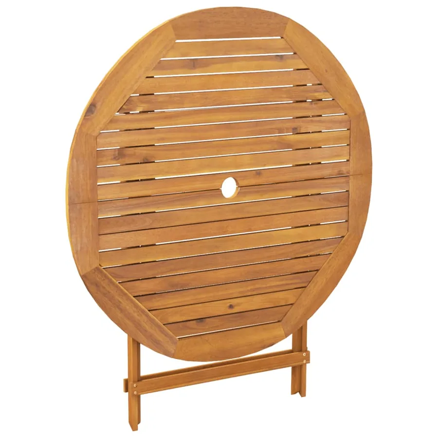Ensemble à manger de jardin 5pcs beige polypropylène et bois - 8