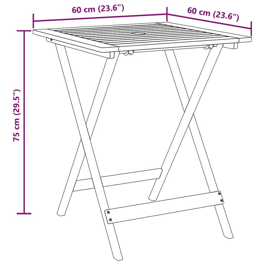 Ensemble de bistro 3 pcs beige polypropylène et bois massif - 12