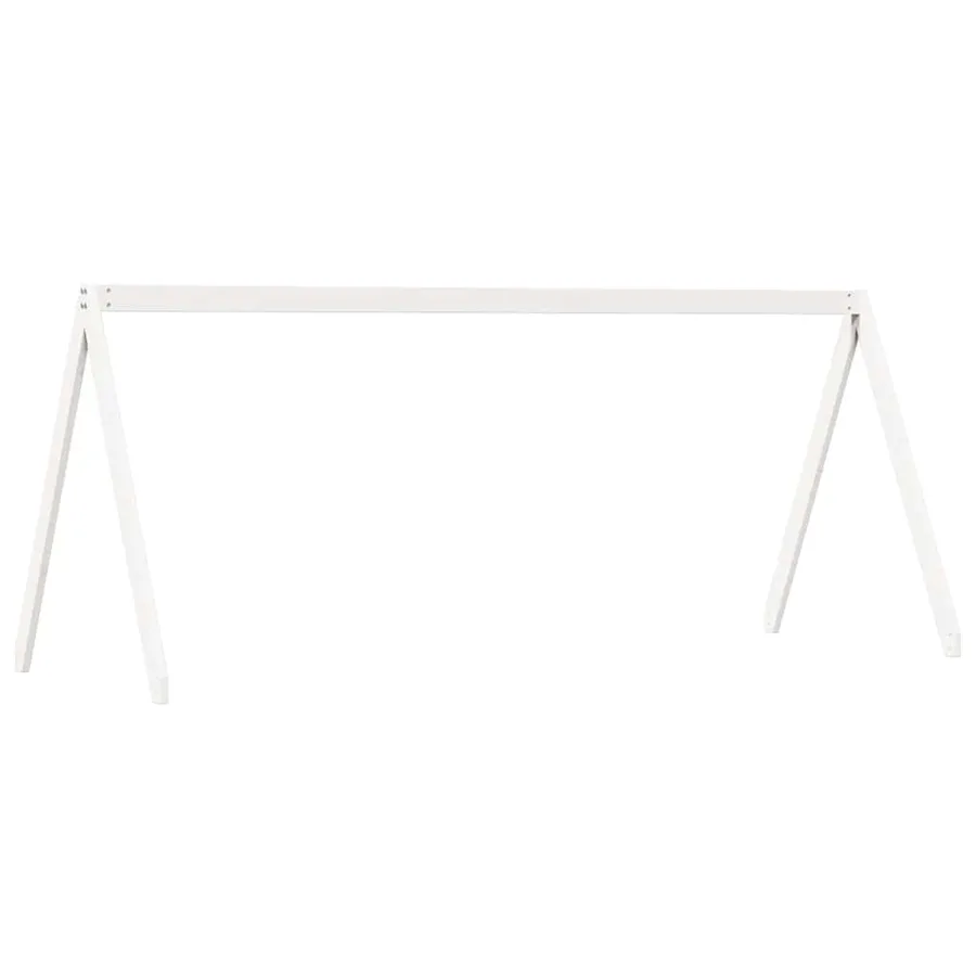 Toit de lit pour enfants blanc 199x95,5x88cm bois de pin massif - 2