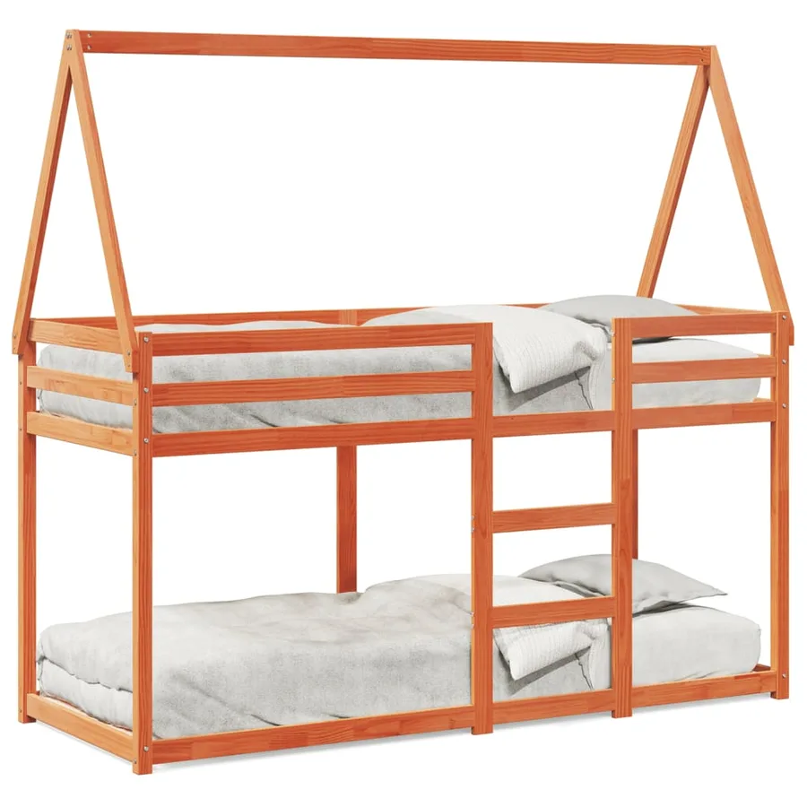 Lit superposé sans matelas cire marron 80x200 cm pin massif - 2