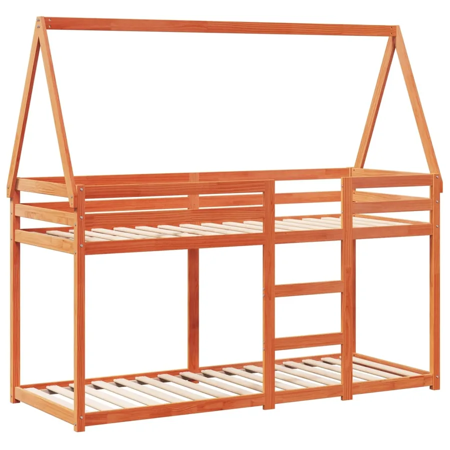 Lit superposé sans matelas cire marron 80x200 cm pin massif - 3
