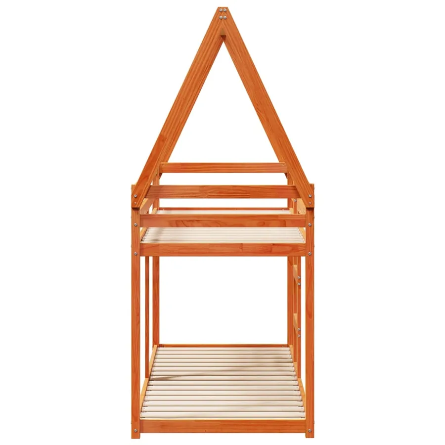 Lit superposé sans matelas cire marron 80x200 cm pin massif - 5