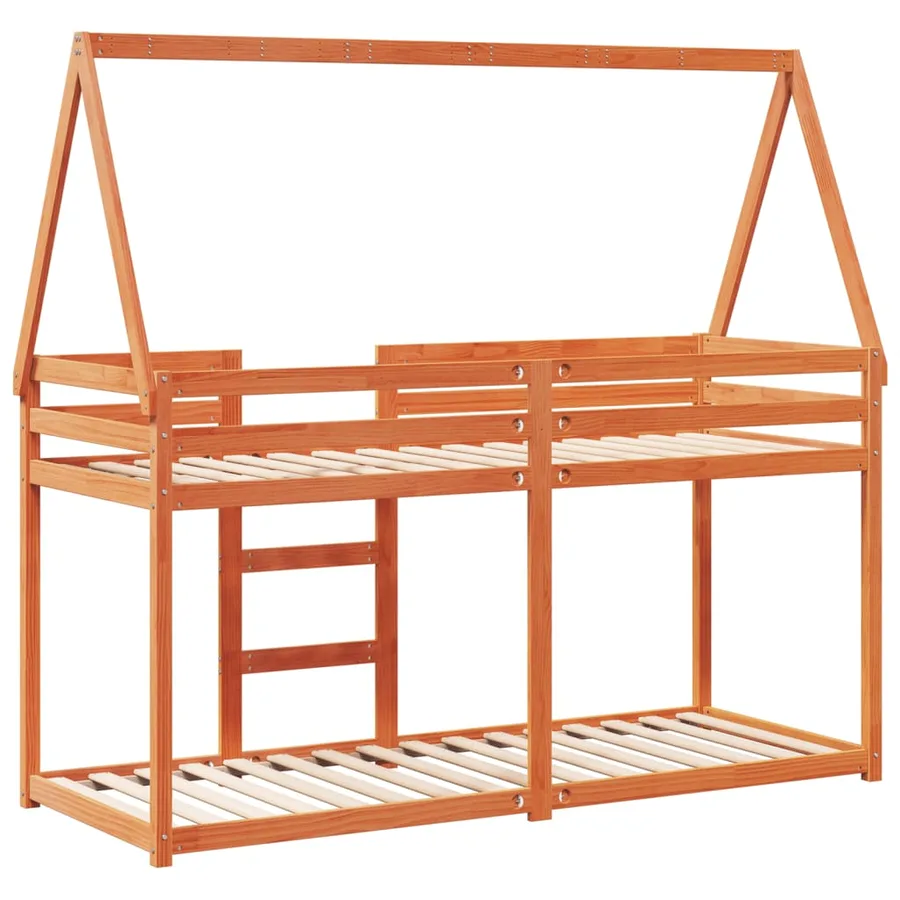 Lit superposé sans matelas cire marron 80x200 cm pin massif - 6
