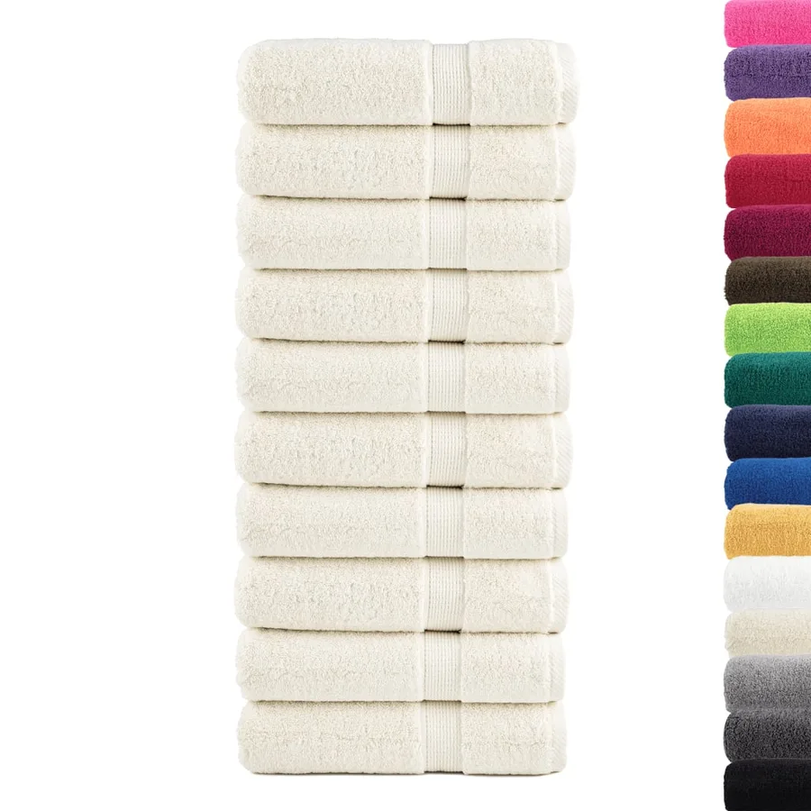Serviettes de douche de qualité supérieure SOLUND 10 pcs crème - 2