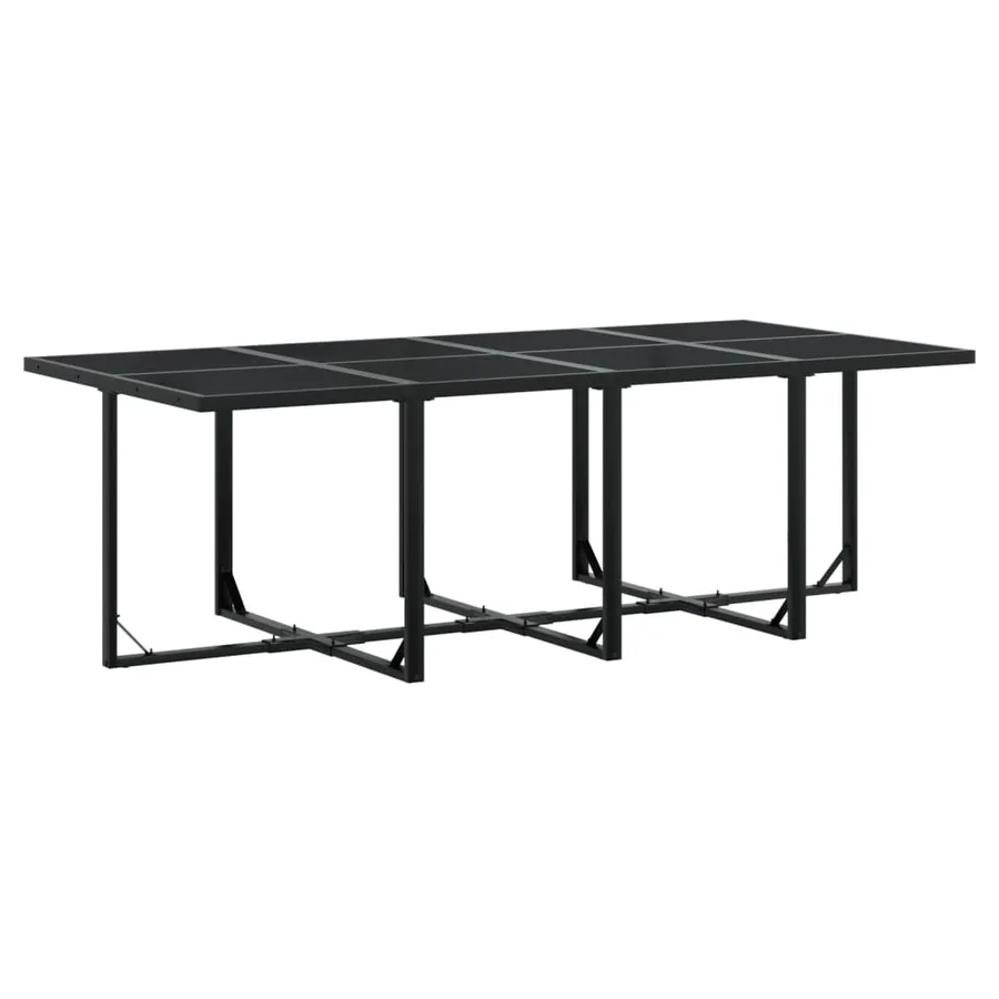 Ensemble à manger de jardin 13 pcs coussins noir résine tressée - 5